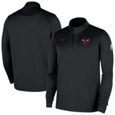Nike Chicago Bulls 2025/26 Authentic Coaches Quarter-Zip Dri-Fit Top Black