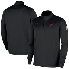 Nike Chicago Bulls 2025/26 Authentic Coaches Quarter-Zip Dri-Fit Top Black