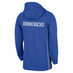 Nike Dallas Mavericks Authentic On Court Zone Quarter-Zip Dri-FIT Hoodie Jacket Royal