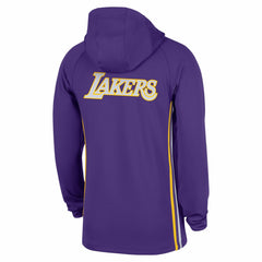 Nike Los Angeles Lakers Authentic On Court Zone Quarter-Zip Dri-FIT Hoodie Jacket Purple
