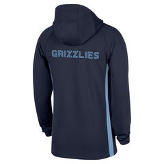 Nike Memphis Grizzlies Authentic On Court Zone Quarter-Zip Dri-FIT Hoodie Jacket Navy