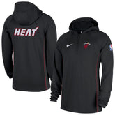 Nike Miami Heat Authentic On Court Zone Quarter-Zip Dri-FIT Hoodie Jacket Black