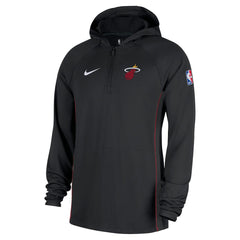 Nike Miami Heat Authentic On Court Zone Quarter-Zip Dri-FIT Hoodie Jacket Black