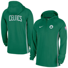 Nike Boston Celtics Authentic On Court Zone Quarter-Zip Dri-FIT Hoodie Jacket Kelly Green