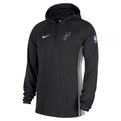 Nike San Antonio Spurs Authentic On Court Zone Quarter-Zip Dri-FIT Hoodie Jacket Black