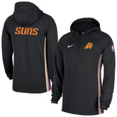 Nike Phoenix Suns Authentic On Court Zone Quarter-Zip Dri-FIT Hoodie Jacket Black