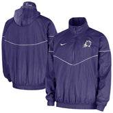 Nike Phoenix Suns Courtside Windrunner Woven Half-Zip Hooded Jacket Purple