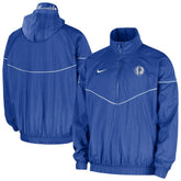Nike Dallas Mavericks Courtside Windrunner Woven Half-Zip Hooded Jacket Blue