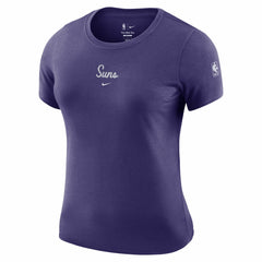 Nike Phoenix Suns Women's Courtside Modest Cropped Tri-Blend T-Shirt Purple