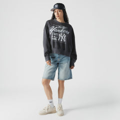 New York Yankees New Era Women's Boxy Mineral Wash Dolmen Sleeve Cropped Sweatshirt Online