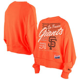 San Francisco Giants New Era Women's Boxy Mineral Wash Dolmen Sleeve Cropped Sweatshirt Outlet