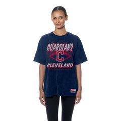 Cleveland Guardians New Era Women's Mineral Wash Oversized T-Shirt Outlet