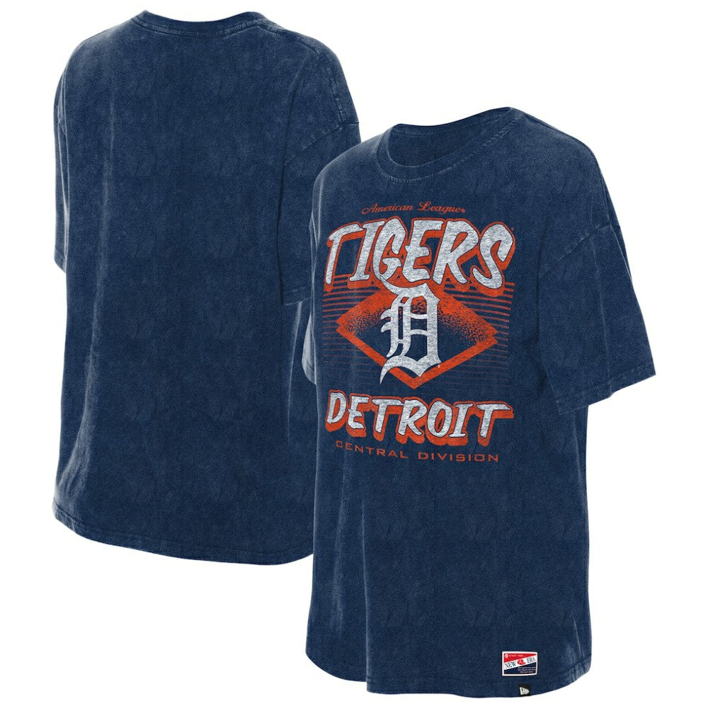 Detroit Tigers New Era Women's Mineral Wash Oversized T-Shirt Discount