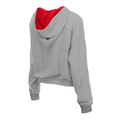 St. Louis Cardinals New Era Women's Reversed Out French Terry Quarter-Zip Banded Crop Hoodie for sale