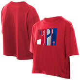 Philadelphia Phillies New Era Women's Boxy Foil Logo T-Shirt for sale