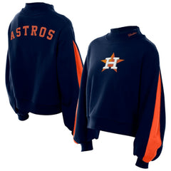 Houston Astros New Era Women's Mock Neck Balloon Sleeve Sweatshirt Online