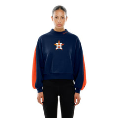 Houston Astros New Era Women's Mock Neck Balloon Sleeve Sweatshirt Online
