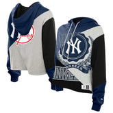 New York Yankees New Era Women's Upcycled Color Block Cropped Boxy Hoodie Online