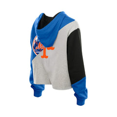 New York Mets New Era Women's Upcycled Color Block Cropped Boxy Hoodie for sale