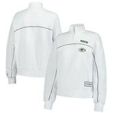New Era Green Bay Packers Female Adult White Functional Fandom Quarter-Zip Sweatshirt - NFL