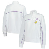 New Era Minnesota Vikings Female Adult White Functional Fandom Quarter-Zip Sweatshirt - NFL