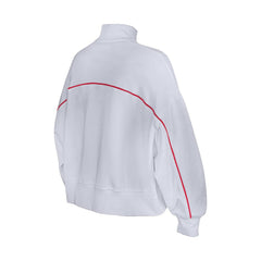 New Era Kansas City Chiefs Female Adult White Functional Fandom Quarter-Zip Sweatshirt - NFL
