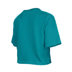 Miami Dolphins New Era Girl's Flip Sequin Boxy T-Shirt - Aqua - NFL