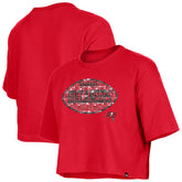 Tampa Bay Buccaneers New Era Girl's Flip Sequin Boxy T-Shirt - Red - NFL