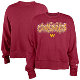 Washington Commanders New Era Girl's Flip Sequin Sweatshirt - Burgundy - NFL