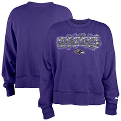 Baltimore Ravens New Era Girl's Flip Sequin Sweatshirt - Purple - NFL