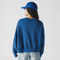 Buffalo Bills New Era Women's Oversized Throwback Mineral Wash Crew Neck Sweatshirt - Royal - NFL