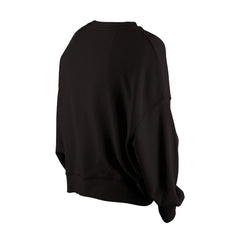 Pittsburgh Steelers New Era Women's Oversized Throwback Mineral Wash Crew Neck Sweatshirt - Black - NFL