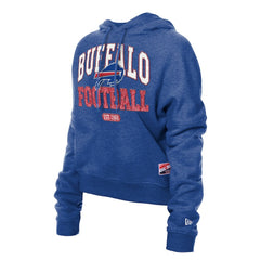 Buffalo Bills New Era Women's Throwback Boxy Hoodie Sweatshirt - Royal - NFL