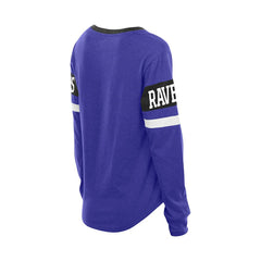 Baltimore Ravens New Era Women's Throwback Lace-Up Long-Sleeve T-Shirt - Purple - NFL