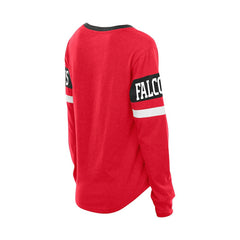 Atlanta Falcons New Era Women's Throwback Lace-Up Long-Sleeve T-Shirt - Red - NFL