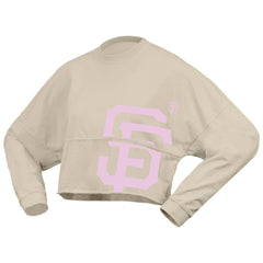 San Francisco Giants Fanatics Women's Floral Preppy Cropped Long Sleeve T-Shirt for sale