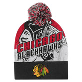 Chicago Blackhawks Outerstuff Youth New Edge Cuffed Knit Hat with Pom - Red | NHL discount