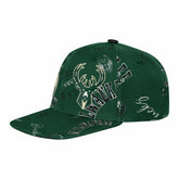 Milwaukee Bucks Outerstuff Youth Street Hooper Allover Print Snapback Hat Hunter Green