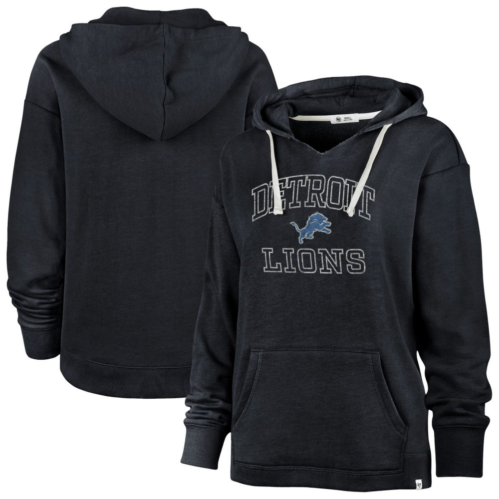 Detroit Lions '47 Women's Plus Size Clarity Kennedy Pullover Hoodie - Navy - 47 brand