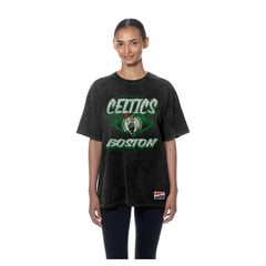 New Era Boston Celtics Women's Throwback Mineral Wash Oversized T-Shirt Black