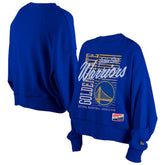 New Era Golden State Warriors Women's Boxy Throwback Mineral Wash Sweatshirt Royal