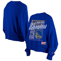 New Era Golden State Warriors Women's Boxy Throwback Mineral Wash Sweatshirt Royal