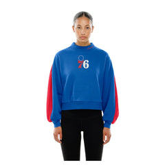 New Era Philadelphia 76ers Women's Sport Night Balloon Sleeves Sweatshirt Royal
