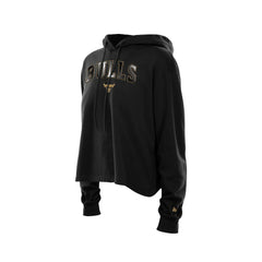 New Era Chicago Bulls Women's Glam Game Open Back Hoodie Black