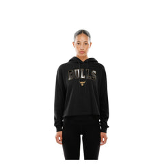 New Era Chicago Bulls Women's Glam Game Open Back Hoodie Black