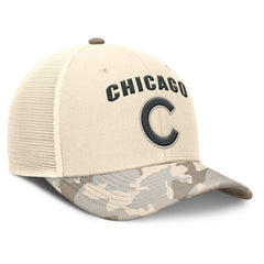 Chicago Cubs Nike Camo Natural Pack Rise Adjustable Trucker Hat Discount