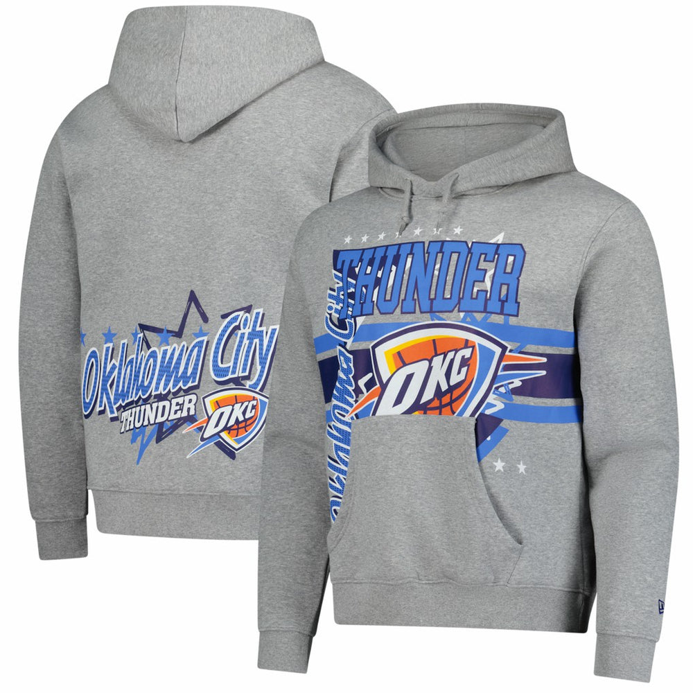 New Era Oklahoma City Thunder Injection Sport Classics Fleece Hoodie Heather Gray