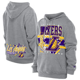 New Era Los Angeles Lakers Injection Sport Classics Fleece Hoodie Heather Gray
