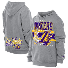 New Era Los Angeles Lakers Injection Sport Classics Fleece Hoodie Heather Gray