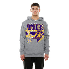New Era Los Angeles Lakers Injection Sport Classics Fleece Hoodie Heather Gray